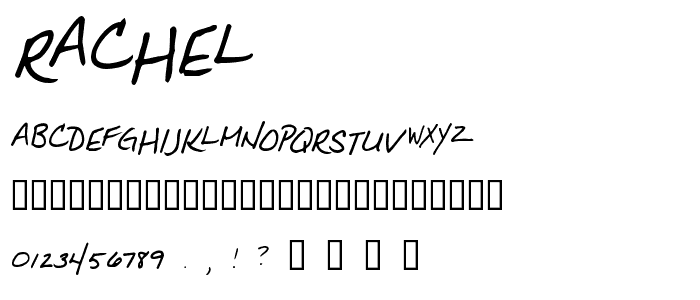 Rachel font