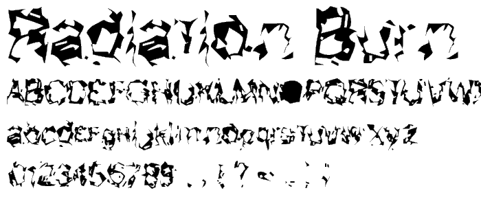 Radiation Burn font