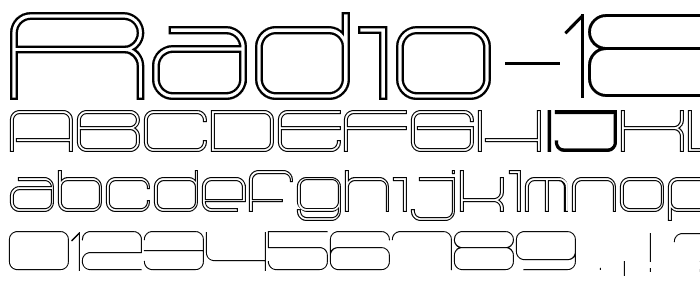 Radio 187 5 Outlined  font