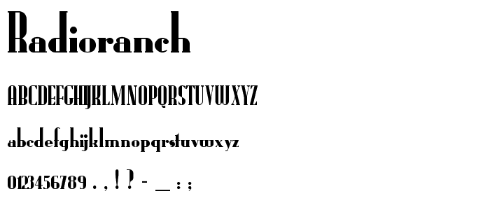 RadioRanch font