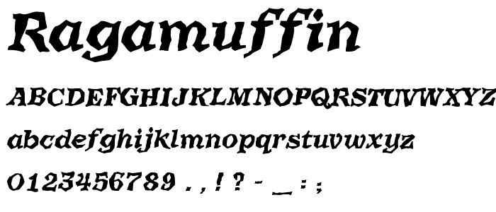 Ragamuffin font