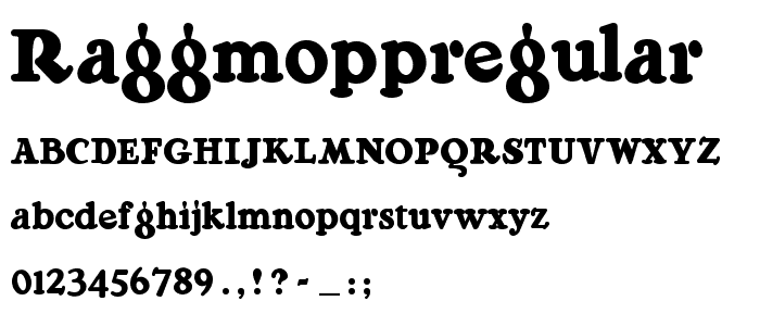 RaggMoppRegular font