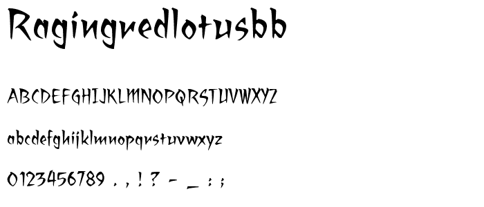 RagingRedLotusBB font