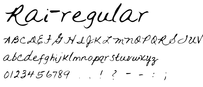 Rai Regular font