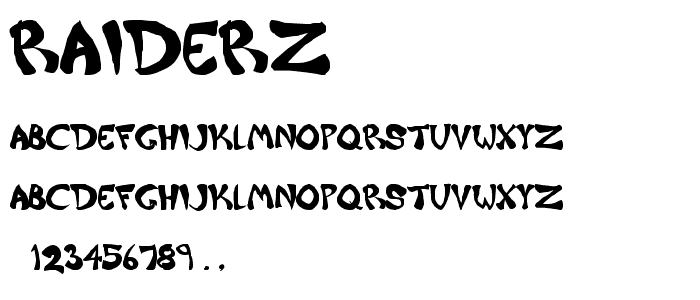 Raiderz font