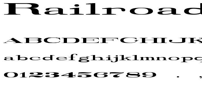 Railroad Roman 1916 Ultra Expanded font