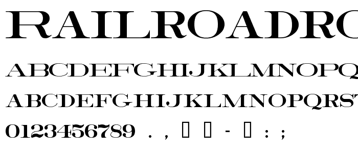 RailroadRoman font