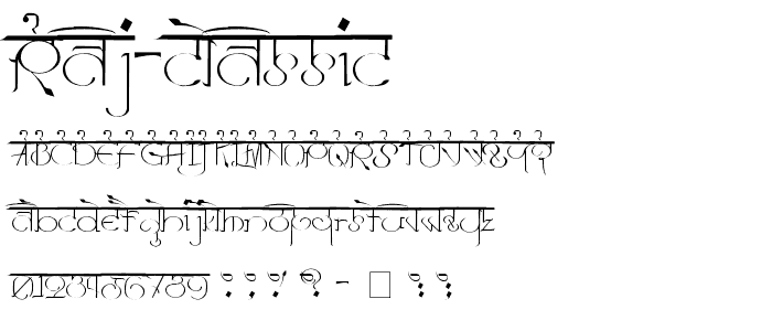 Raj classic font