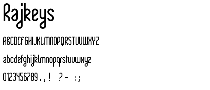 Rajkeys font