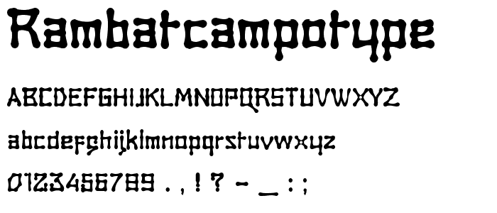 RambatCampotype font