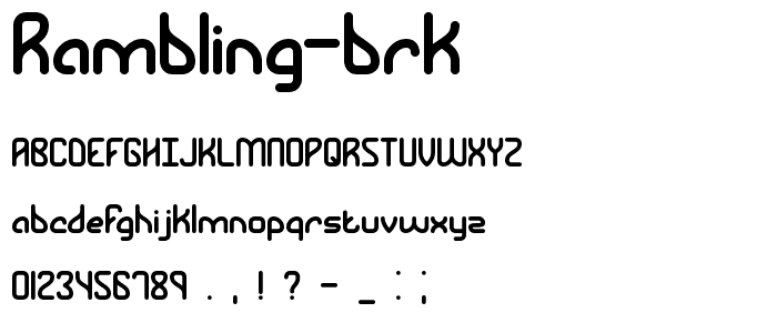 Rambling BRK font