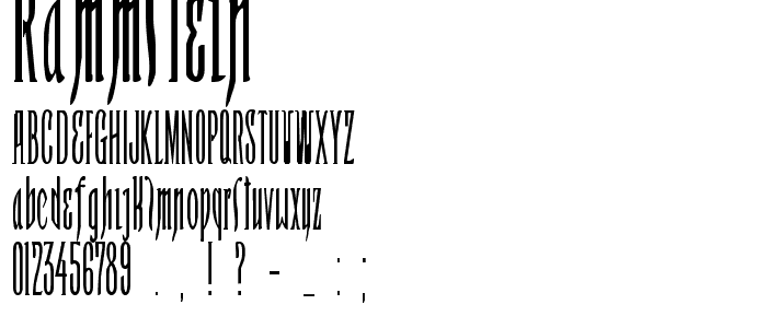 Rammstein font