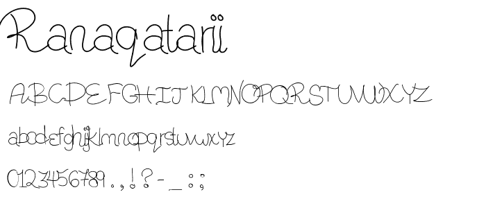 RanaQatarii font