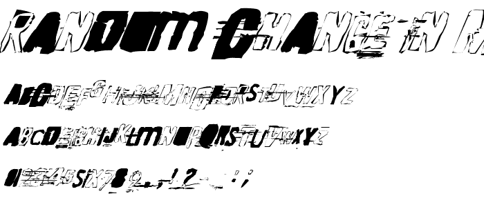 Random Change in Mood font