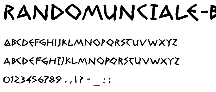 RandomUnciale-Bold font