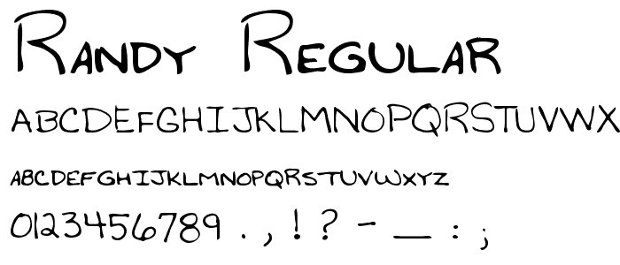 Randy Regular font