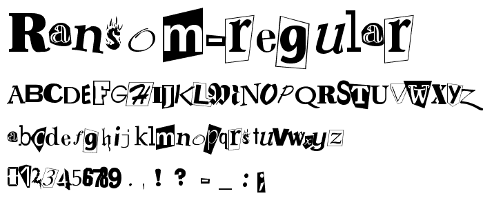 Ransom Regular font