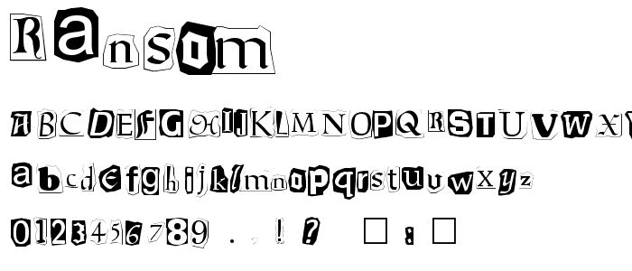 Ransom font