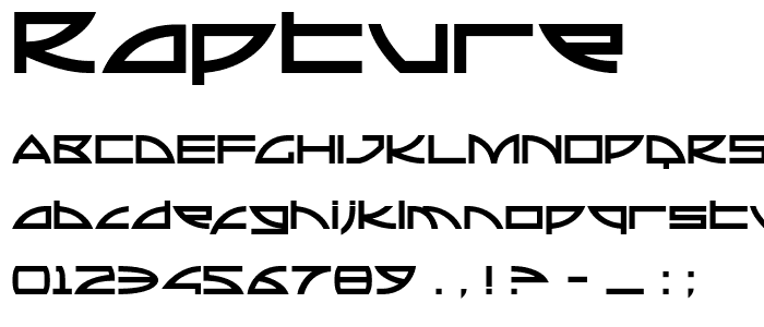 Rapture font