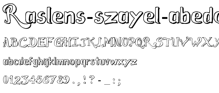 Raslens Szayel Abedossen font