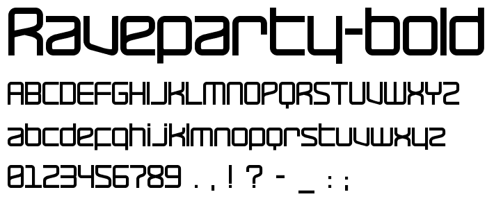 RaveParty Bold font