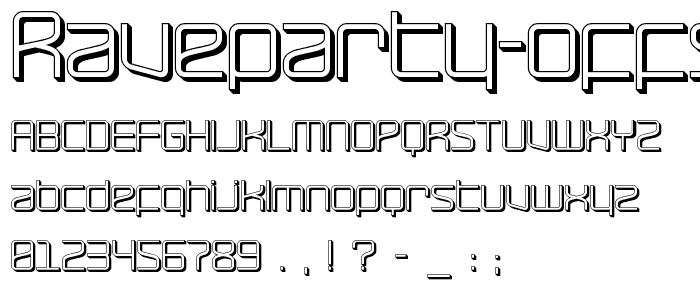 RaveParty Offset font