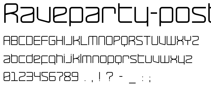 RaveParty Poster font