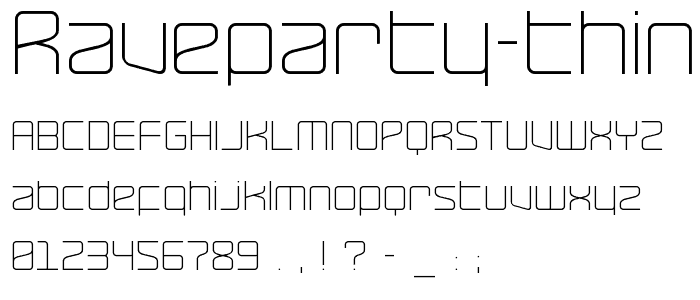 RaveParty Thin font
