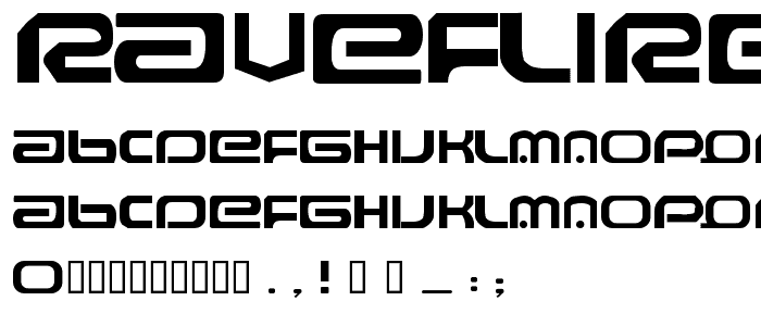 Raveflire font