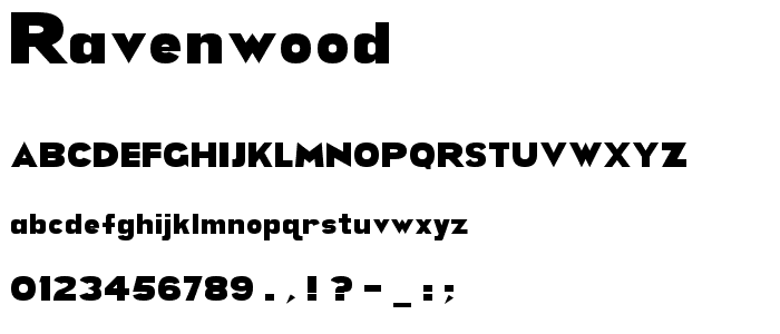 Ravenwood font