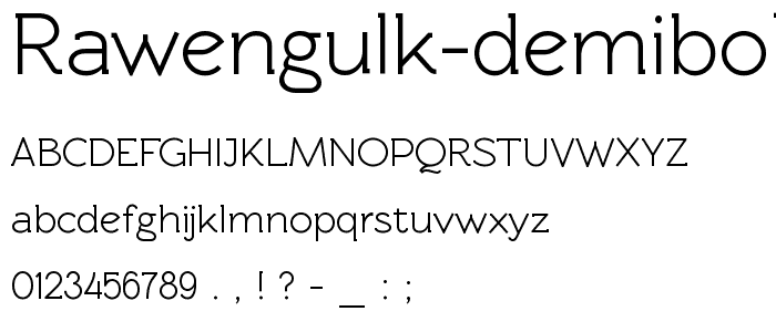 Rawengulk Demibold font