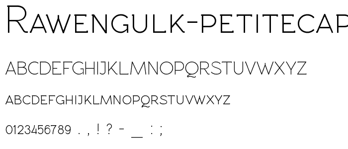Rawengulk Petitecaps font