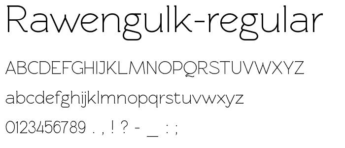 Rawengulk Regular font