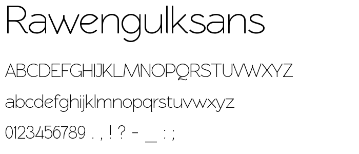 RawengulkSans font