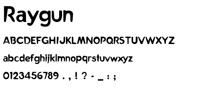 RayGun font