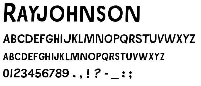 RayJohnson font