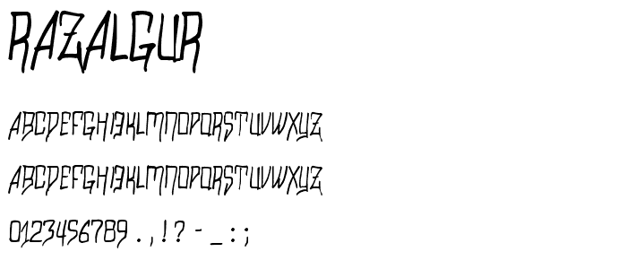 Razalgur font