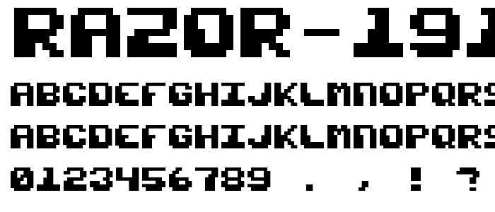 Razor 1911 Mini font