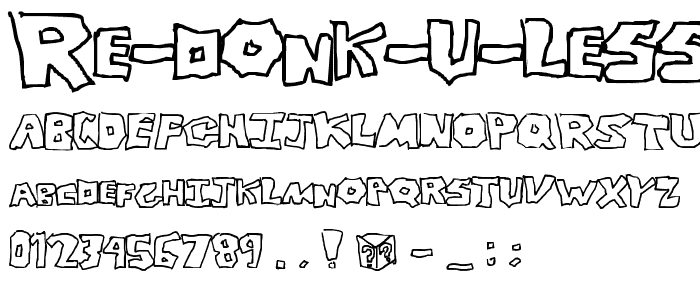Re-Donk-U-Less font