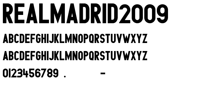 RealMadrid2009 font