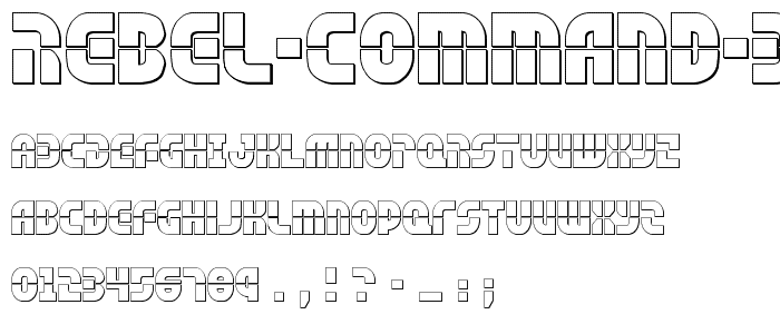 Rebel Command 3D Regular font