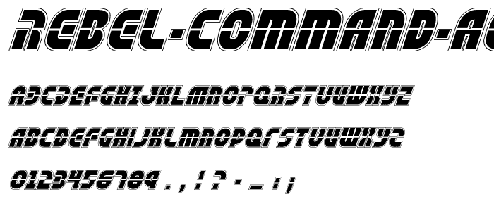 Rebel Command Academy Italic font