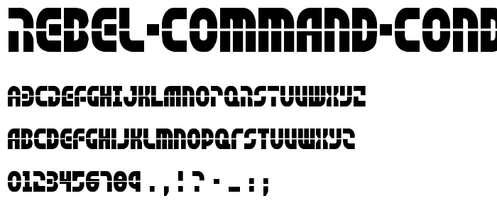 Rebel Command Condensed font