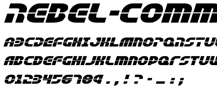 Rebel Command EExtra exp Italic font