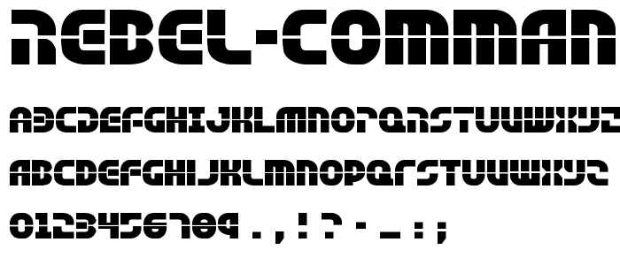 Rebel Command Expanded font