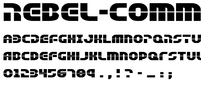 Rebel Command Extra expanded font