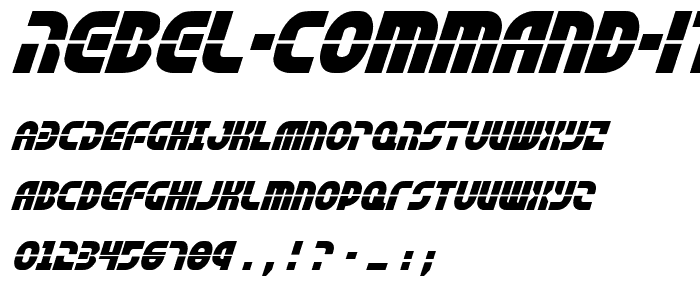 Rebel Command Italic font