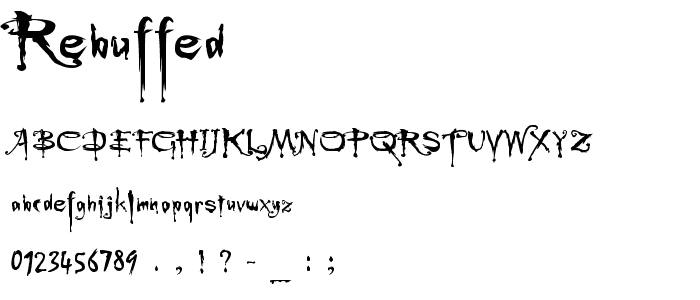 Rebuffed font