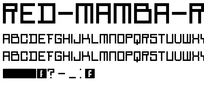 Red Mamba Regular font