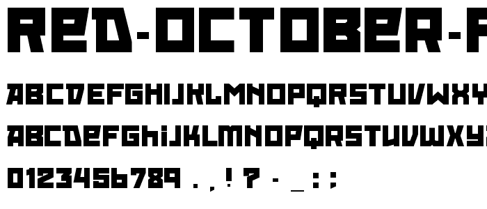 Red October Fat font
